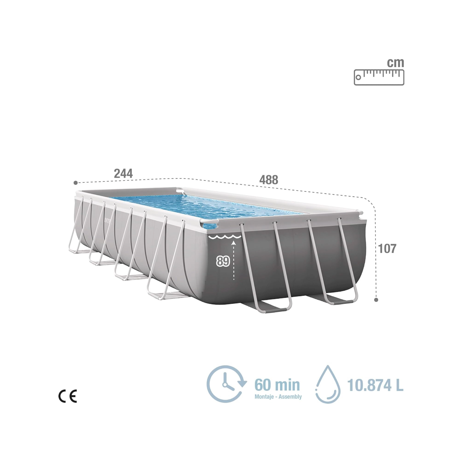 Piscine Prism Frame 4,00 x 2,00 x 1,22 m