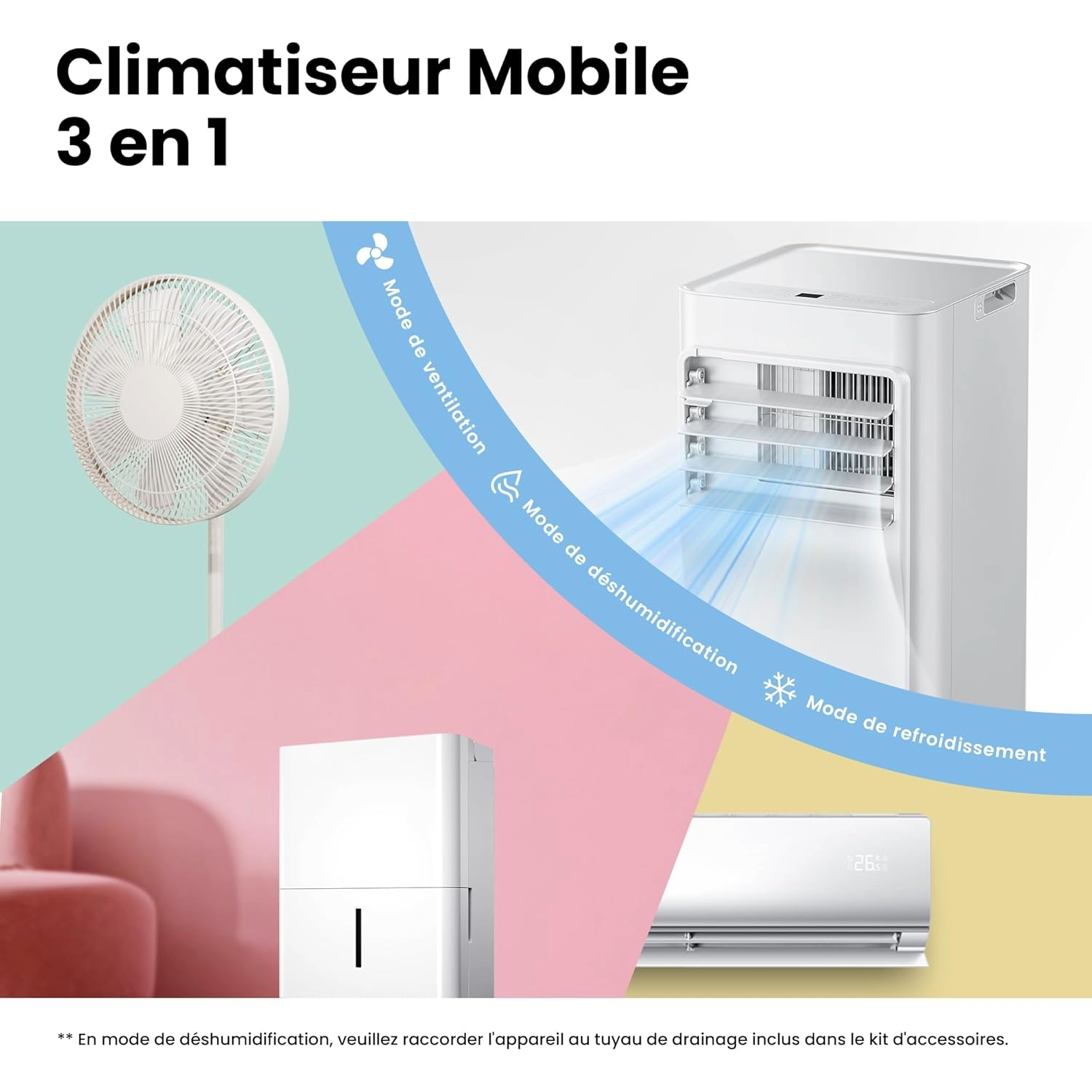 Climatiseur mobile 9 000 BTU